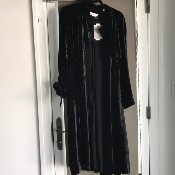 A.L.C. Black velvet trench, 2 - Picture 2 of 4
